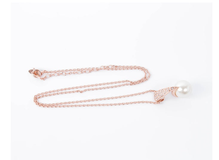 Ensemble de Bijoux Créatifs Collier et Boucles d'Oreilles en Perles pour Mariage