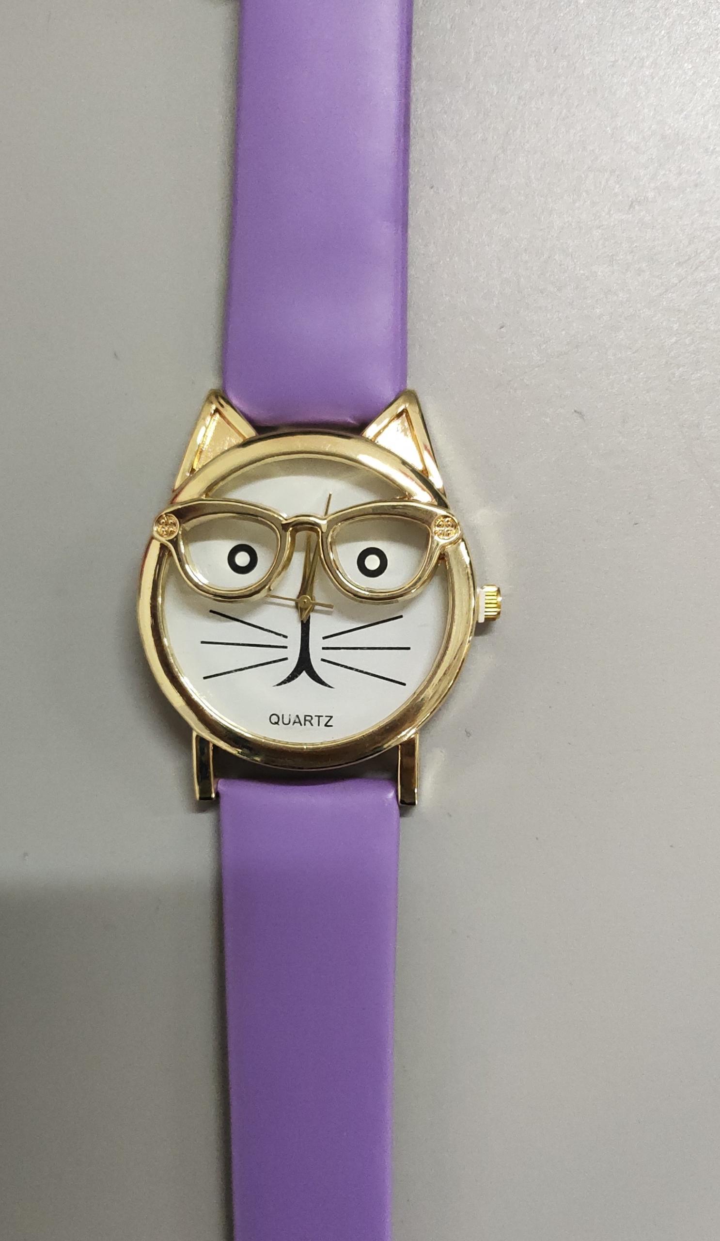 Montre Enfant Cartoon Mignonne avec Visage de Chat