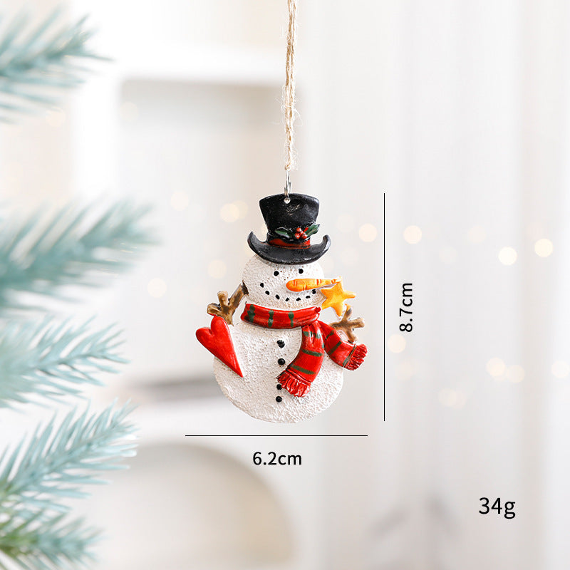 Décorations de Noël Pendant Petit Bonhomme de Pain d'Épice et Bonhomme de Neige pour Seniors