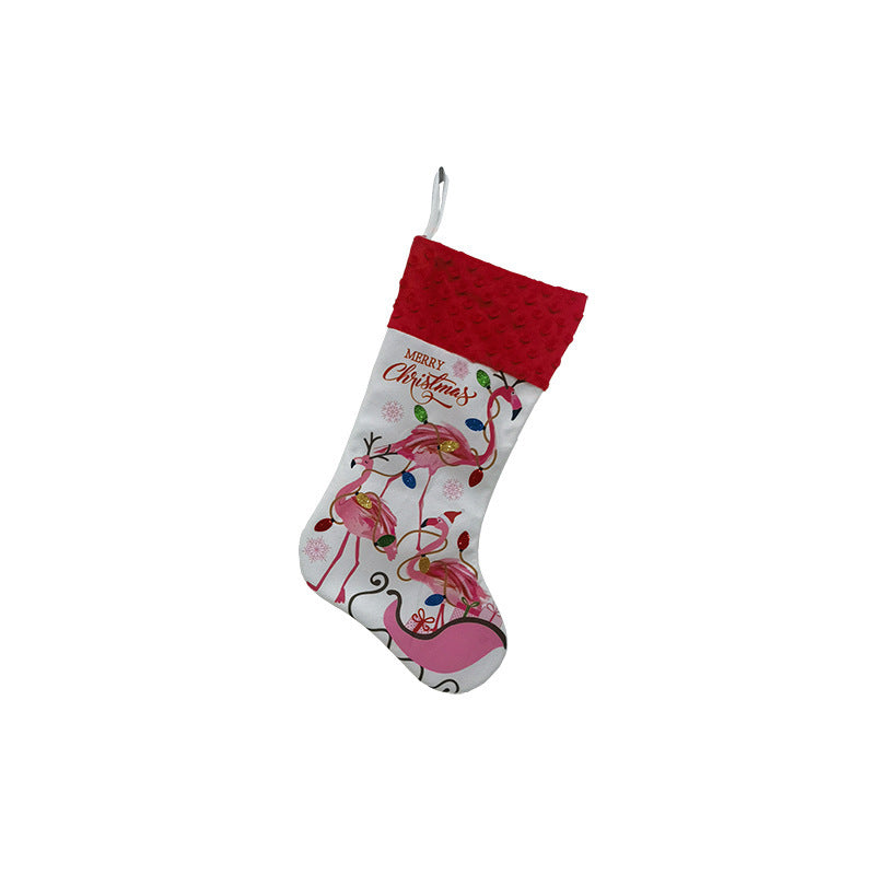 Chaussettes de Noël Flamant Rose - Décoration de Fête
