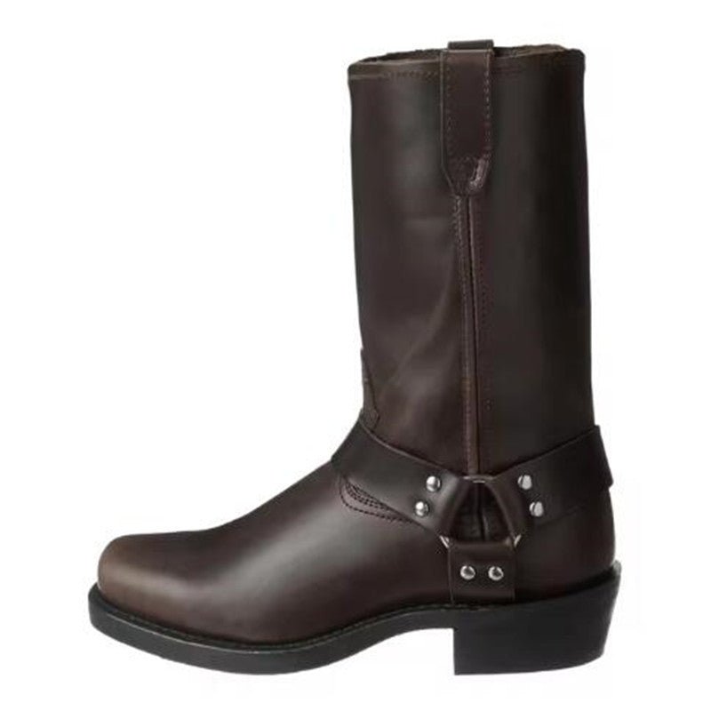 Bottes de Cowboy pour Hommes Vintage avec Boucle de Ceinture et Bague Hautes - Allomarc.com