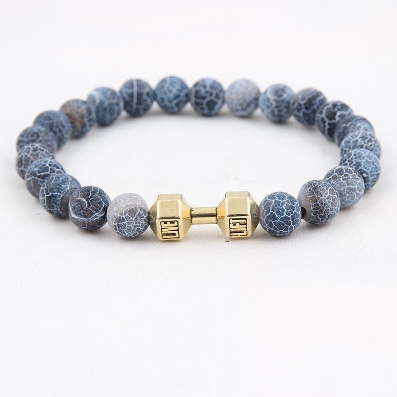 Bracelet Dumbbell en Agate Volcanique Érodée - Allomarc.com