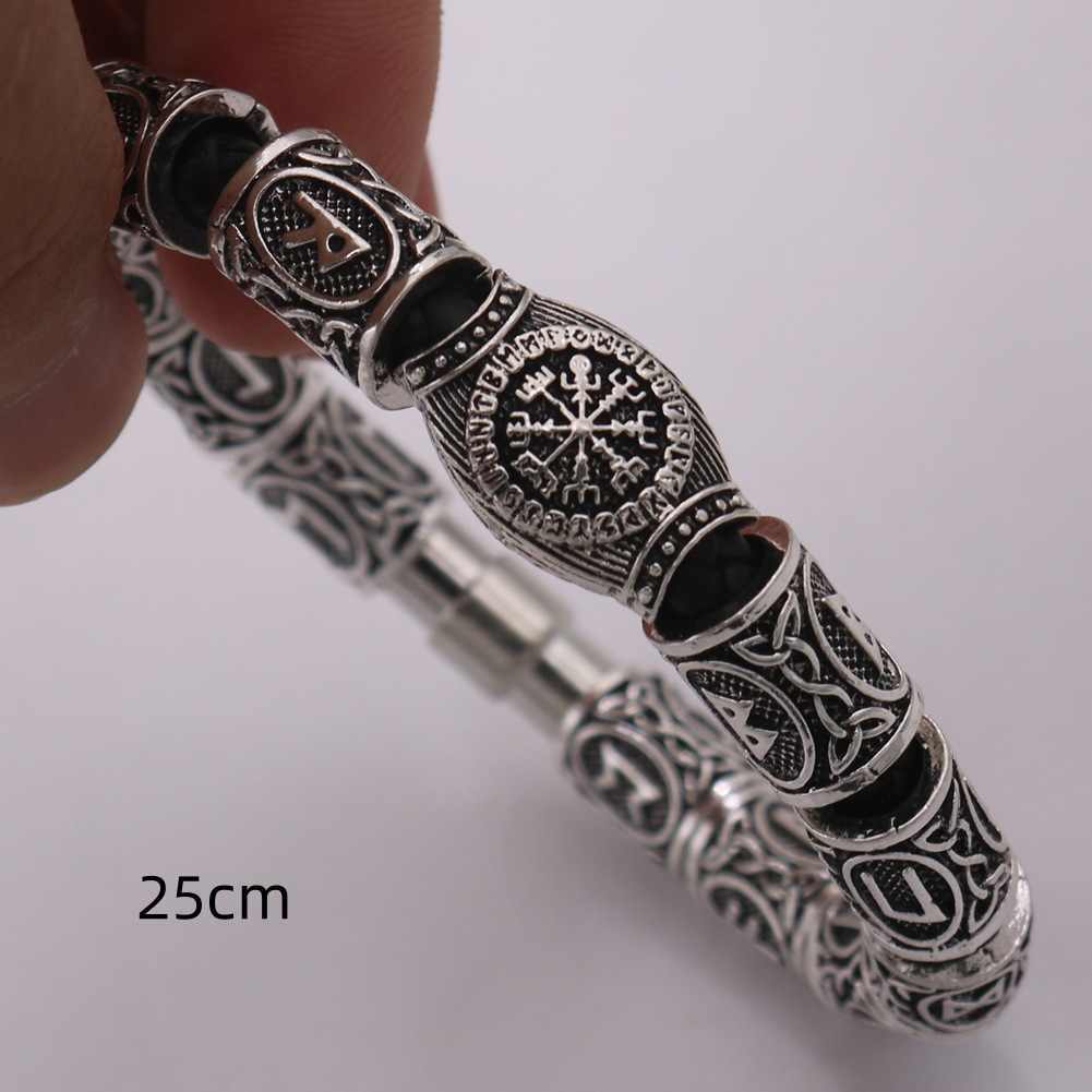 Bracelet Viking Odin Rune Compass avec perles pour barbe - Allomarc.com