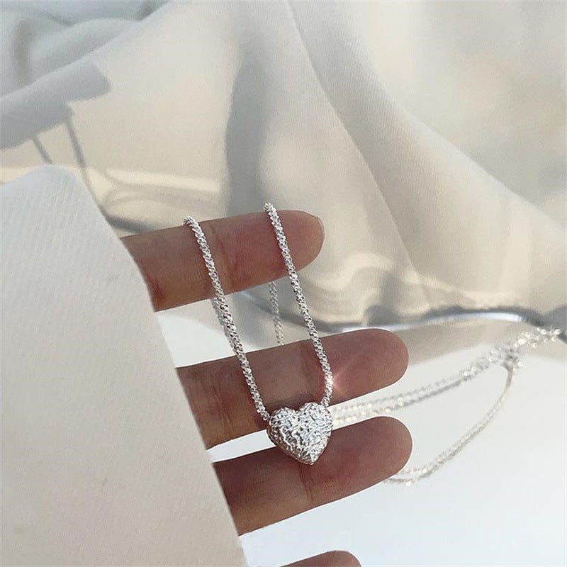 Collier en Design Chaîne Sens avec Cœur - Allomarc.com