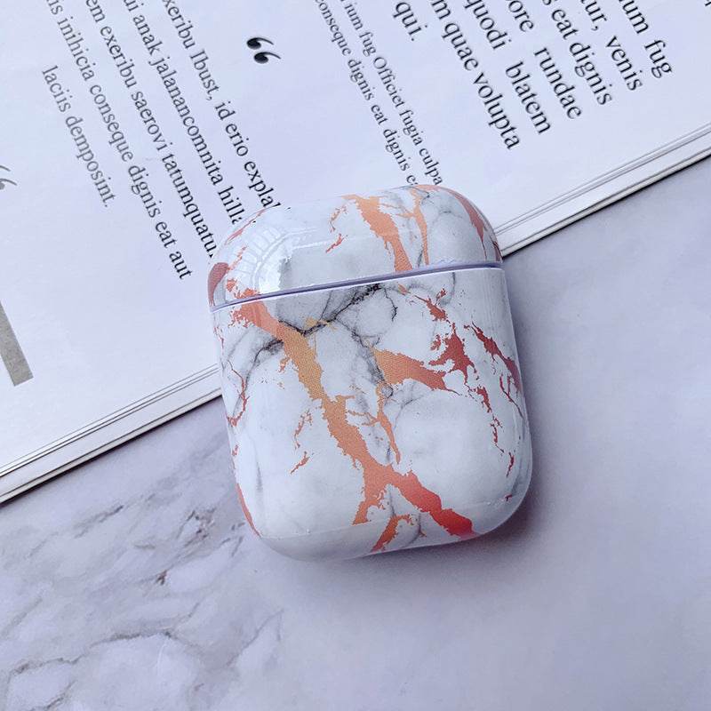 Coque Marbre Blanc Compatible avec AirPods - Allomarc.com