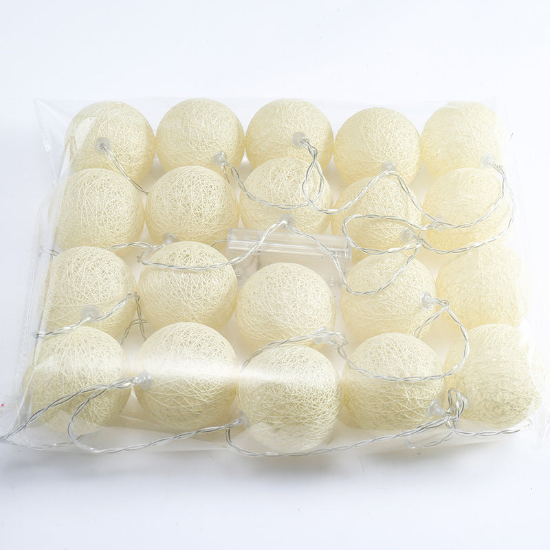 Guirlande Lumineuse en Boules de Coton LED