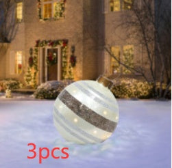 Boule de Noël Gonflable 60CM pour Décoration Extérieure
