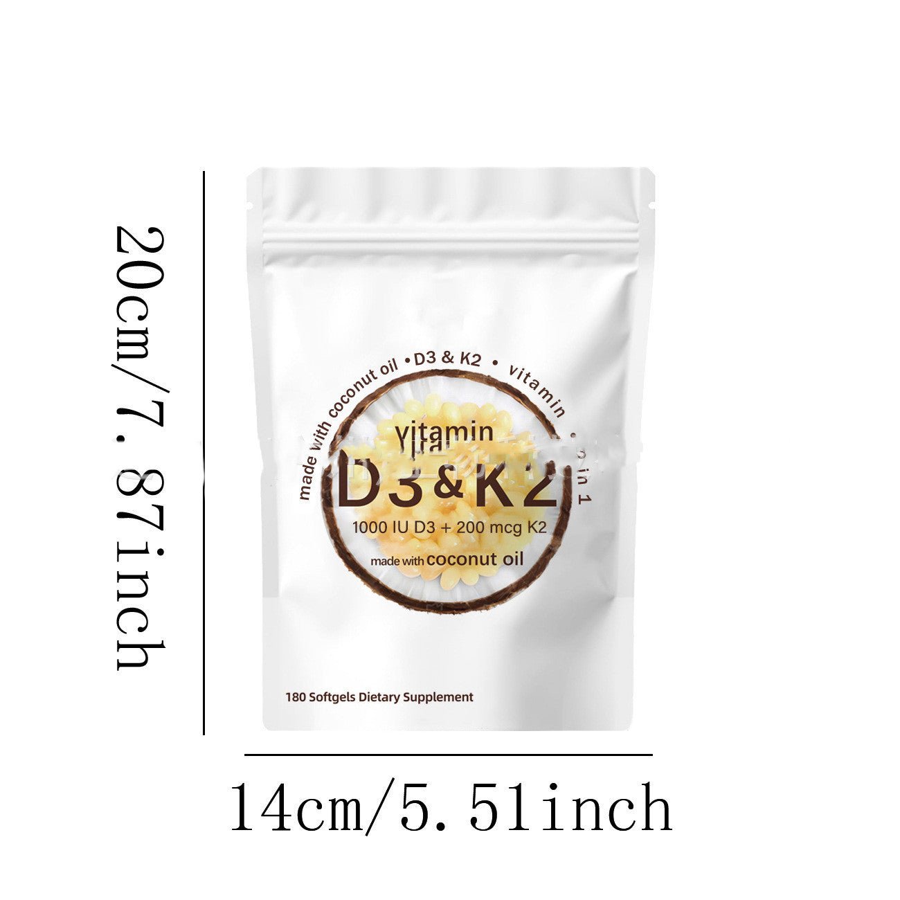 Gélules Souples de Vitamine K2 - 180 Capsules - Allomarc.com