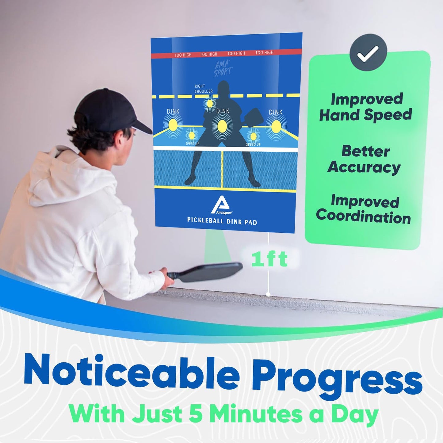 Pad d'entraînement Pickleball Dink, Pratiquez vos Dinks - Allomarc.com
