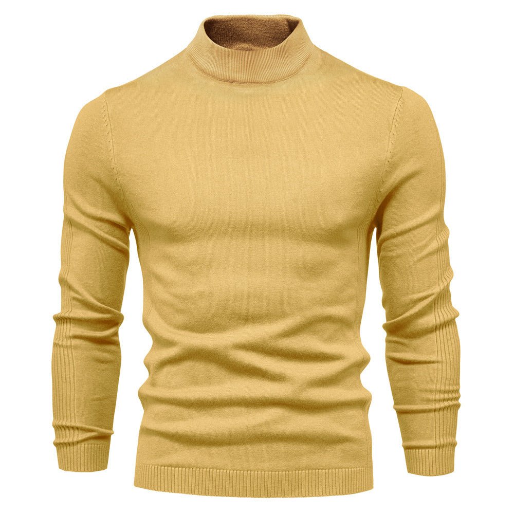 Pull Multicolore pour Homme avec Col Montant et Coupe Ajustée - Allomarc.com