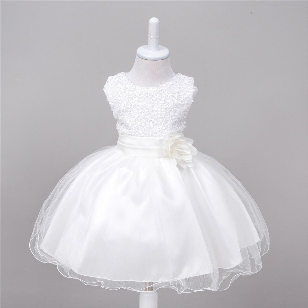 Robe à Sequins pour Fille de Fleurs - Robe de Mariage Princesse - Allomarc.com