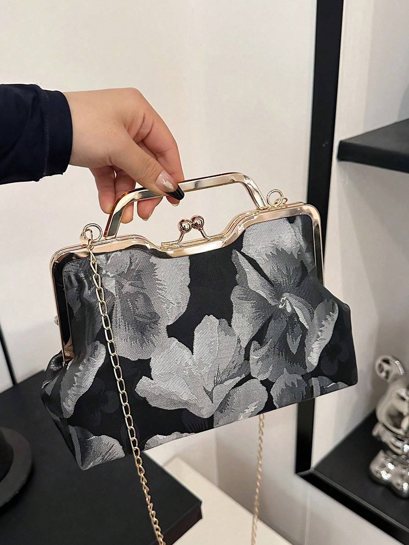 Sac à main rétro en carré - Sac crossbody Cheongsam - Allomarc.com