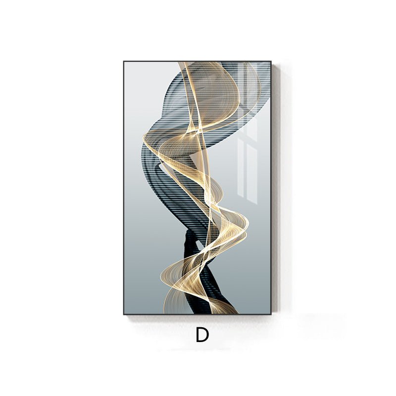 Tableau Canvas Abstrait Postmoderne Noir Jaune - Allomarc.com