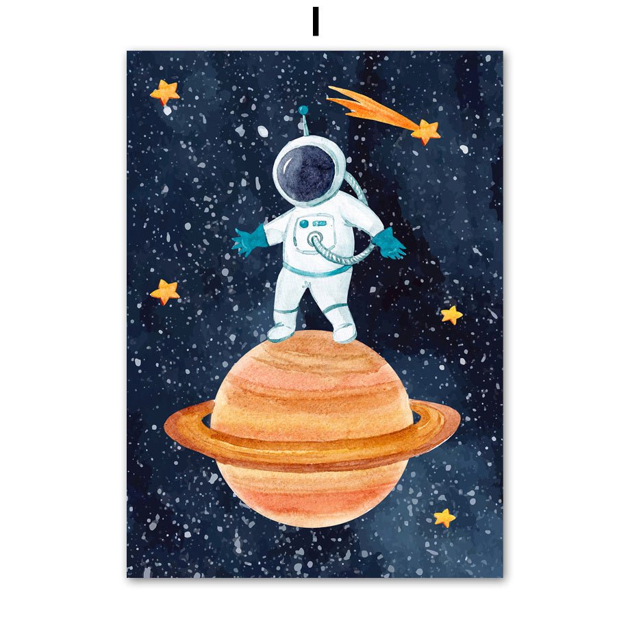 Tableau en Toile Astronaute - Art Murale Évasion Galactique - Allomarc.com