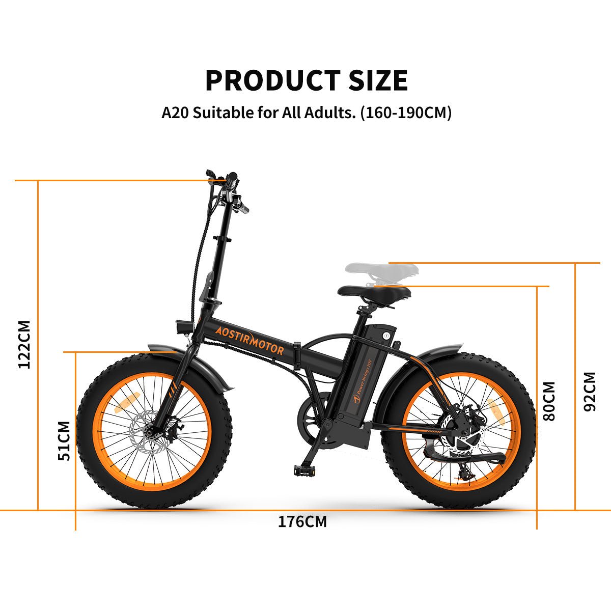 Vélo Électrique Pliant 36V 500W Fat Tire 20x4.0 Pouces, Batterie Lithium 13AH, Frein à Disque FR & Écran LCD 866 - Allomarc.com