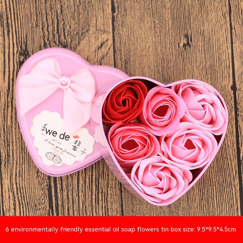 Boîte Cadeau Fleurs en Savon - Idée Cadeau pour la Saint-Valentin et la Fête des Mères