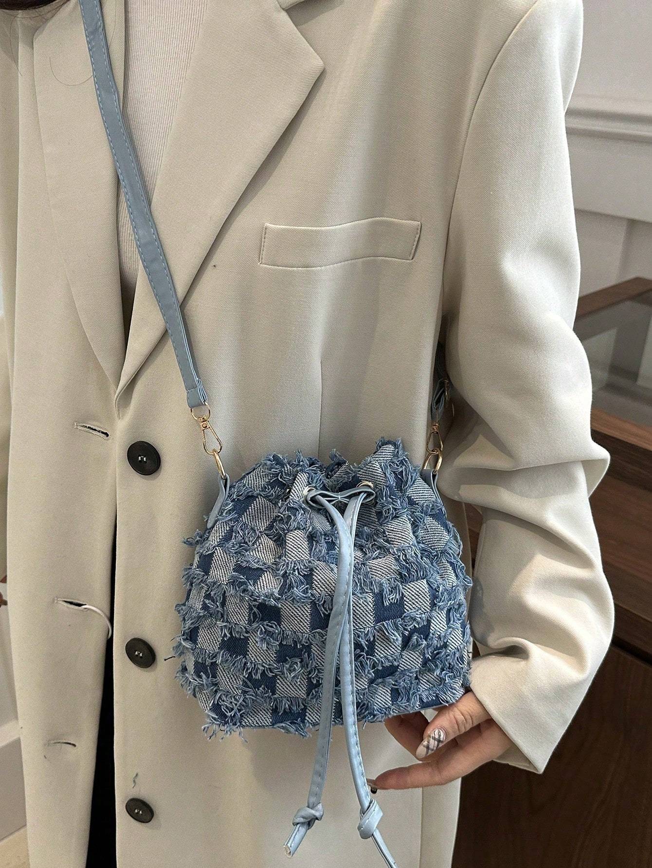 Sac à bandoulière mode grande capacité pour femme - Sac seau décontracté portable