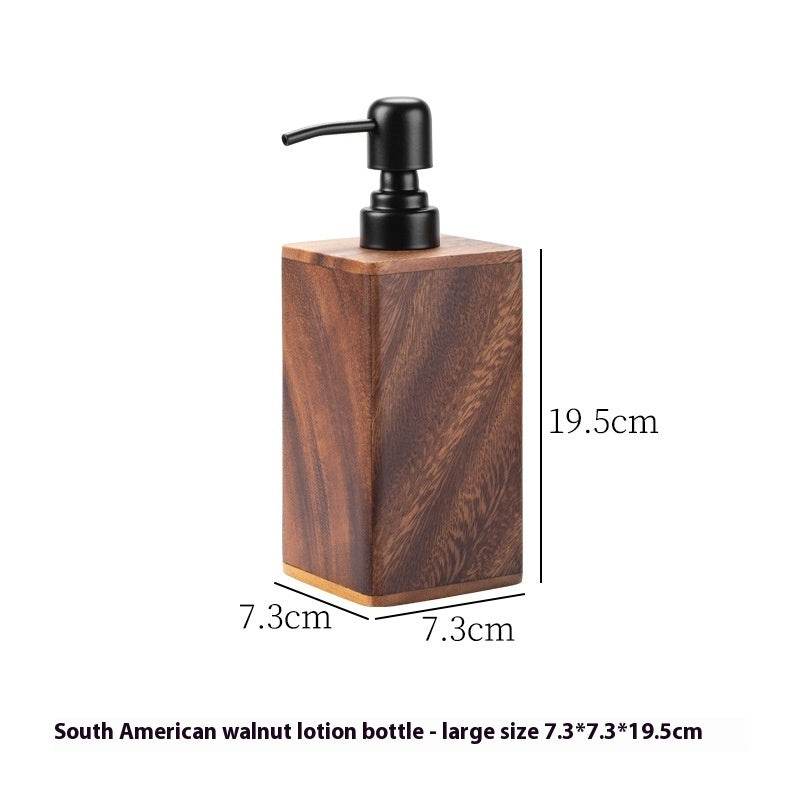 Bouteille de Shampooing en Bois Massif de Noyer - Allomarc.com