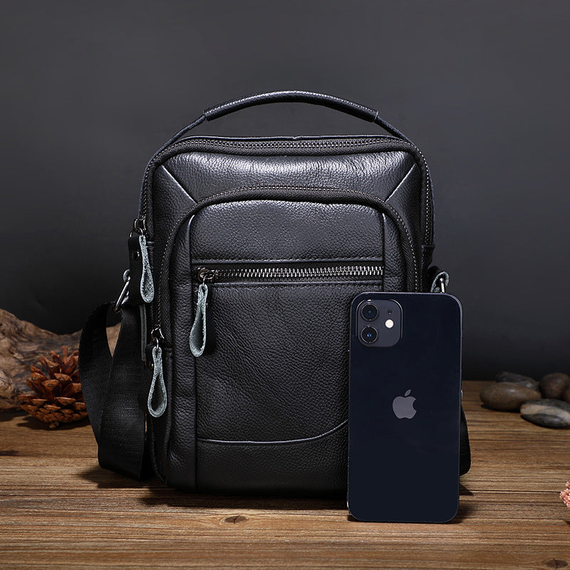 Sac Messager en Cuir Véritable pour Hommes - Multifonctionnel et Élégant