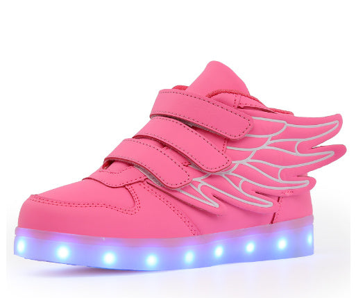 Chaussures LED pour enfants avec ailes lumineuses - Chaussures de loisirs colorées