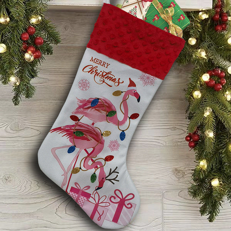 Chaussettes de Noël Flamant Rose - Décoration de Fête