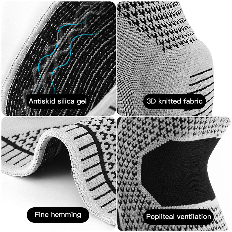 Genouillères en silicone respirantes avec compression pour le sport