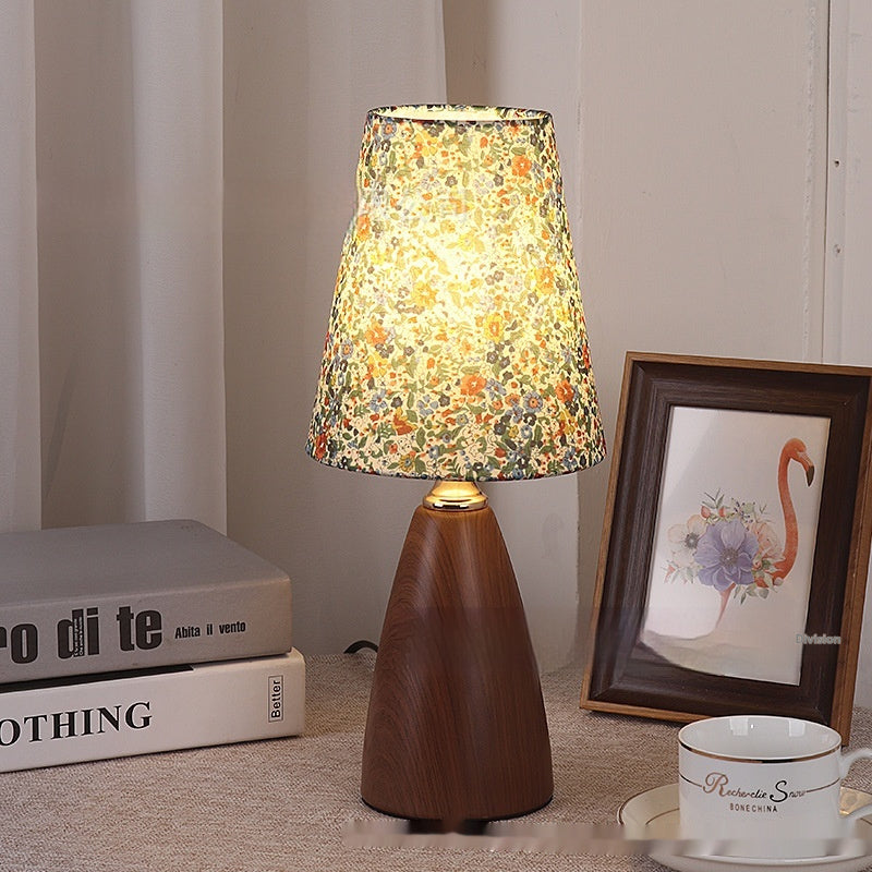 Lampe de Table en Céramique Nordic Retro avec Plis pour Chambre