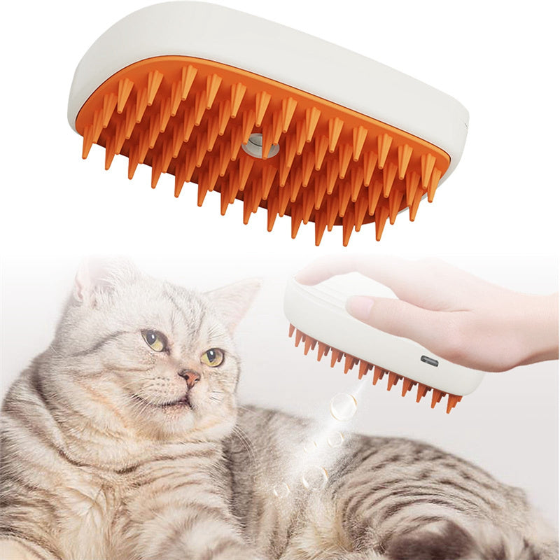 Brosse de Massage à Vapeur Rechargeable USB pour Animaux