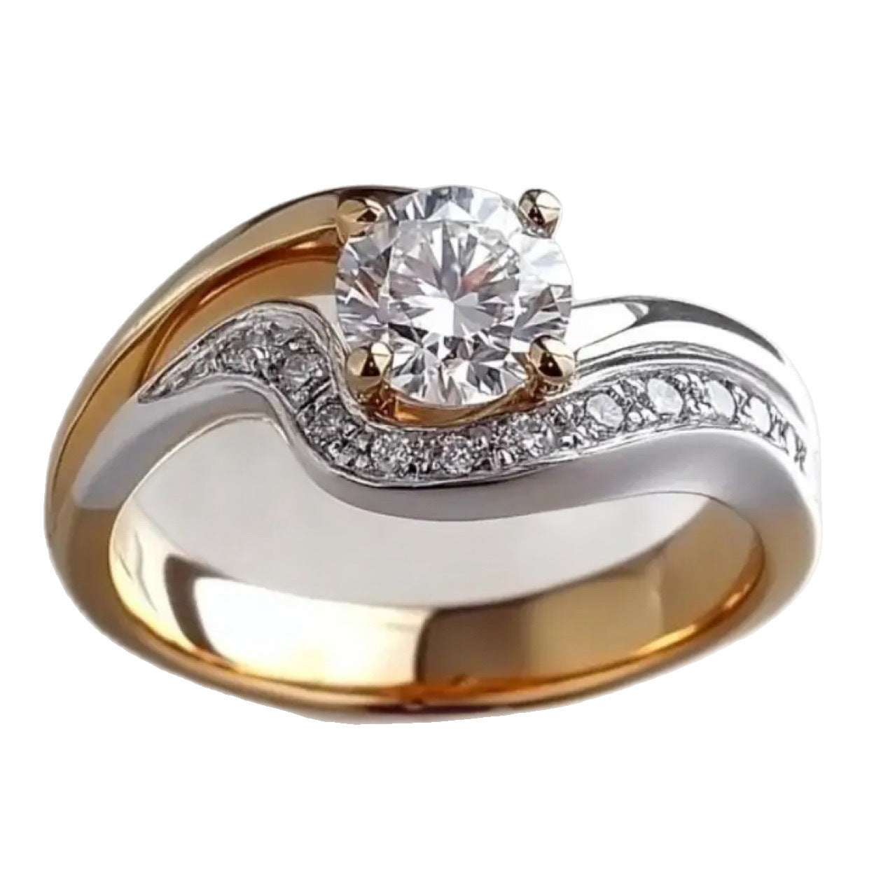 Bague Moissanite Élégante pour Femmes – Style Simple et All-match