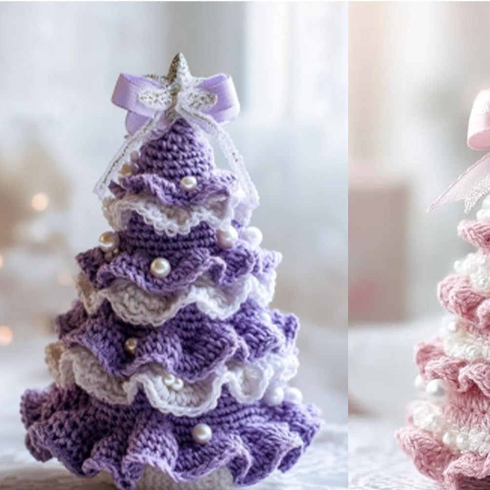 Kit de Matériaux DIY pour Décoration de Sapin de Noël au Crochet