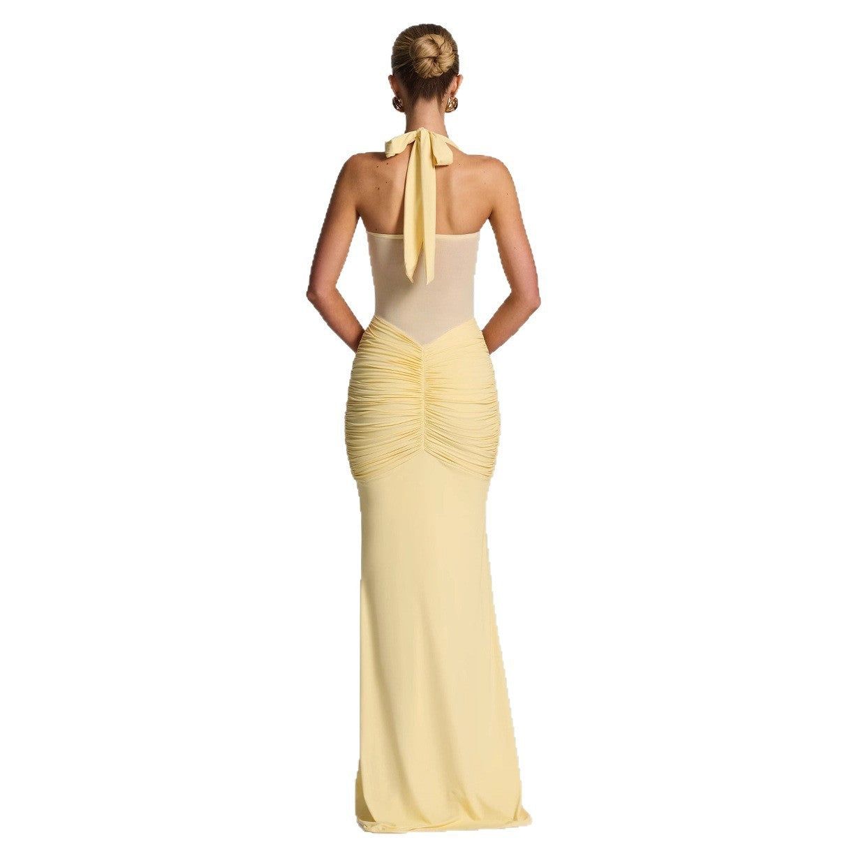 Robe Ajustée à Ruban pour Femme