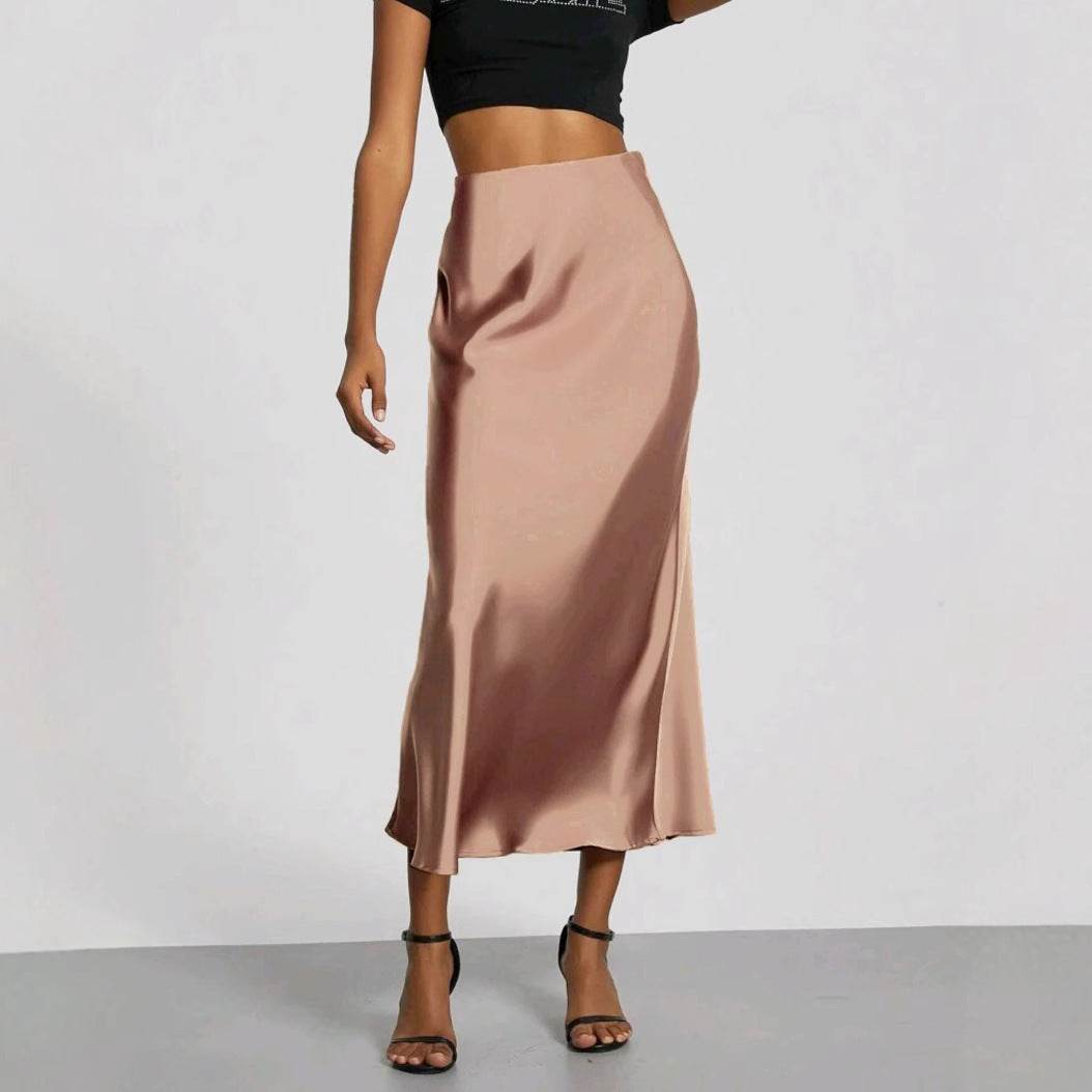Jupe Satinée Ajustée Femme - Chic et Élégante - Allomarc.com