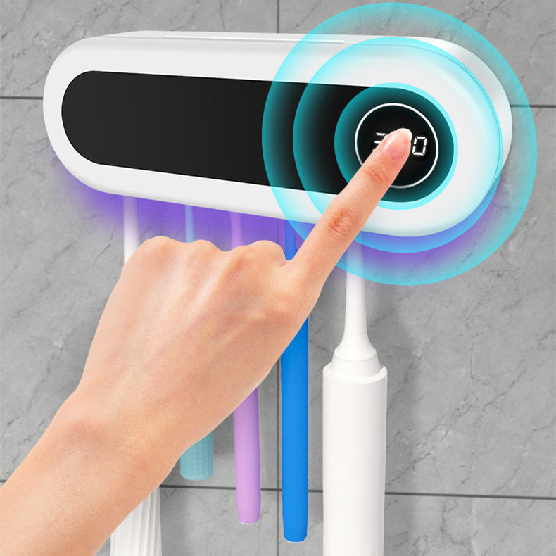Support de brosse à dents mural avec stérilisateur UV