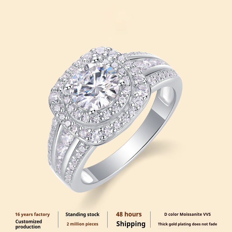 Bague pour Homme en Moissanite - Luxe Lumière Avancée