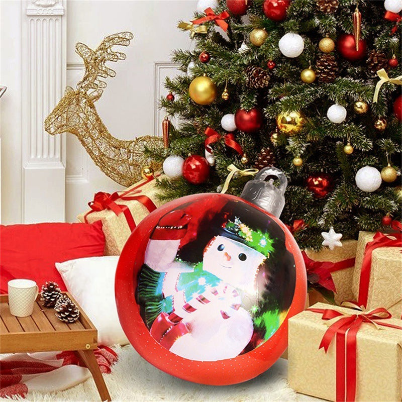 Boule de Noël Gonflable 60CM pour Décoration Extérieure