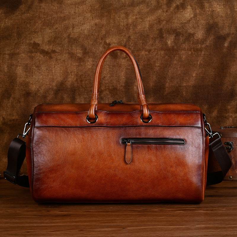 Sac en cuir de première couche fait main, rétro, grande capacité - Allomarc.com