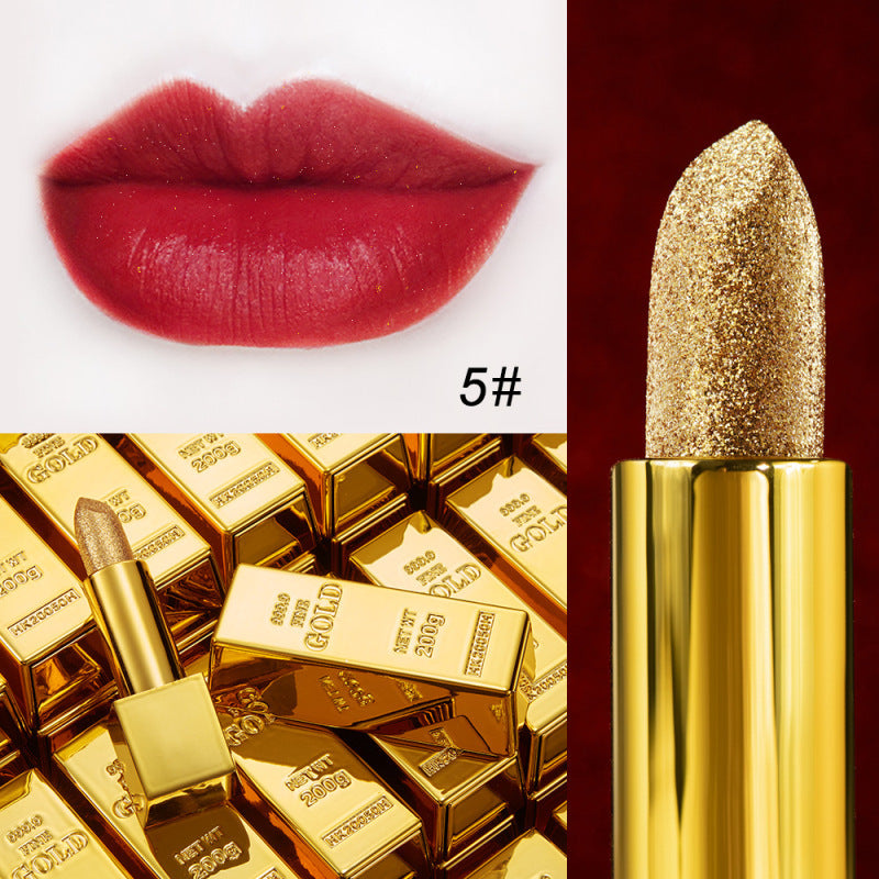 Rouge à Lèvres Velvet Matte Non-stick - Poudre Dorée Éclatante