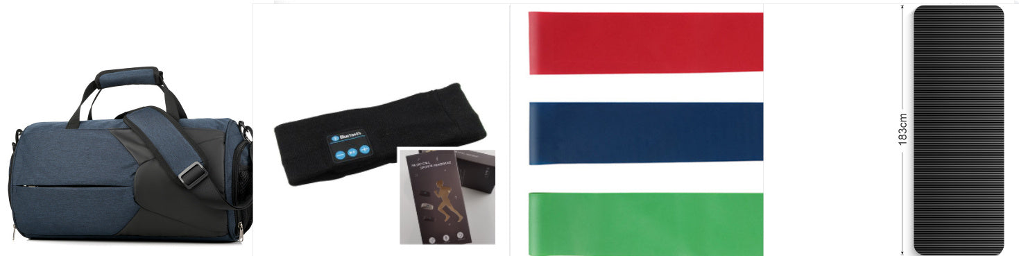Bandeau de Fitness Sans Fil Compatible Bluetooth pour Yoga et Activités en Plein Air