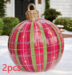 Boule de Noël Gonflable 60CM pour Décoration Extérieure