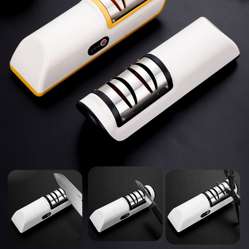 Aiguisoir électrique rechargeable USB automatique pour couteaux et ciseaux