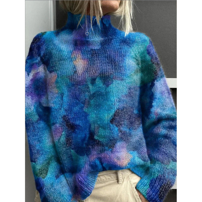 Pull En Col Roulé Imprimé Pour Femmes - Noël