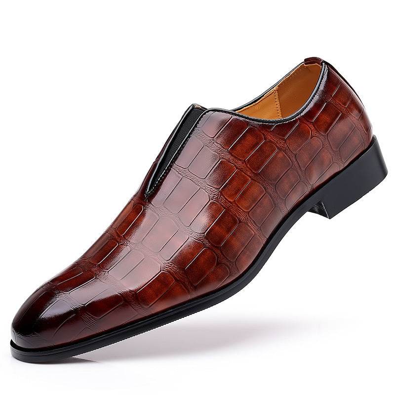 Chaussures en cuir décontractées à motif pierre - Allomarc.com