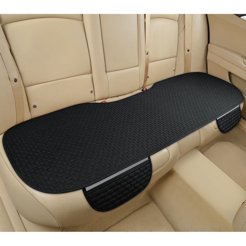 Coussin de Siège de Voiture en Lin - Ensemble Universel 3 Pièces pour Toutes les Saisons