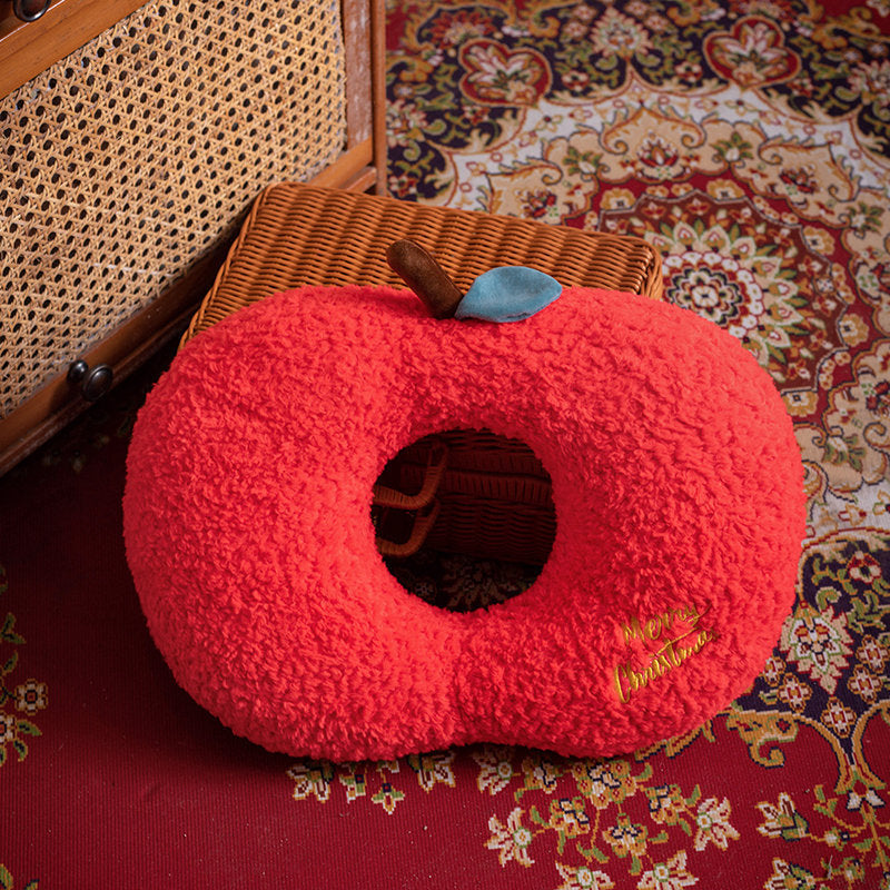 Coussin en Peluche Décoratif de Noël en Forme d'Arbre