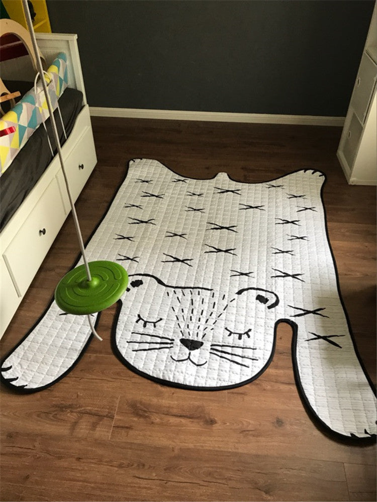 Tapis de Jeu pour Bébé Tigre Blanc - Tapis Doux pour Enfants