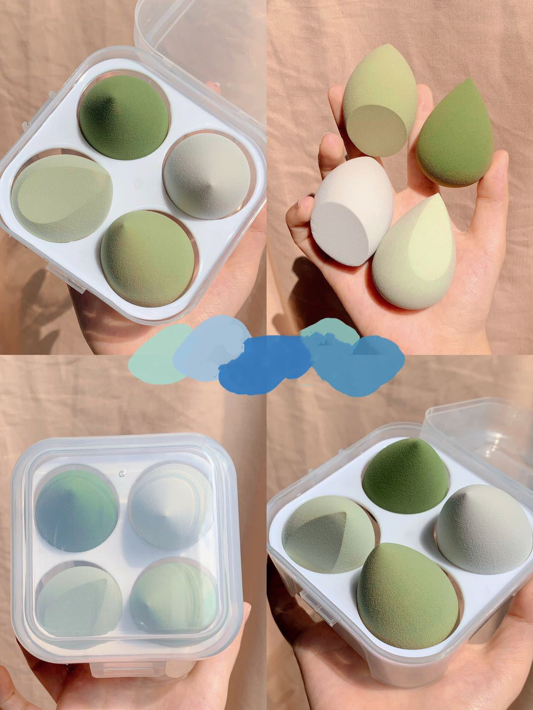 Boîte de Poudres à Maquillage