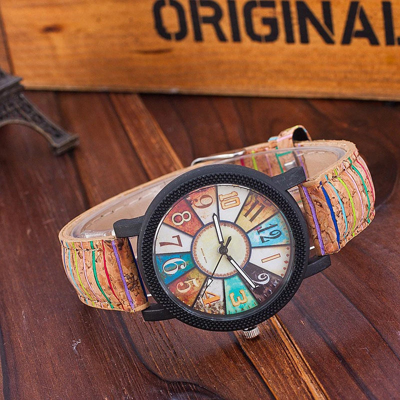 Montre Bracelet Femme en Cuir Vintage Quartz - Idéal Cadeau