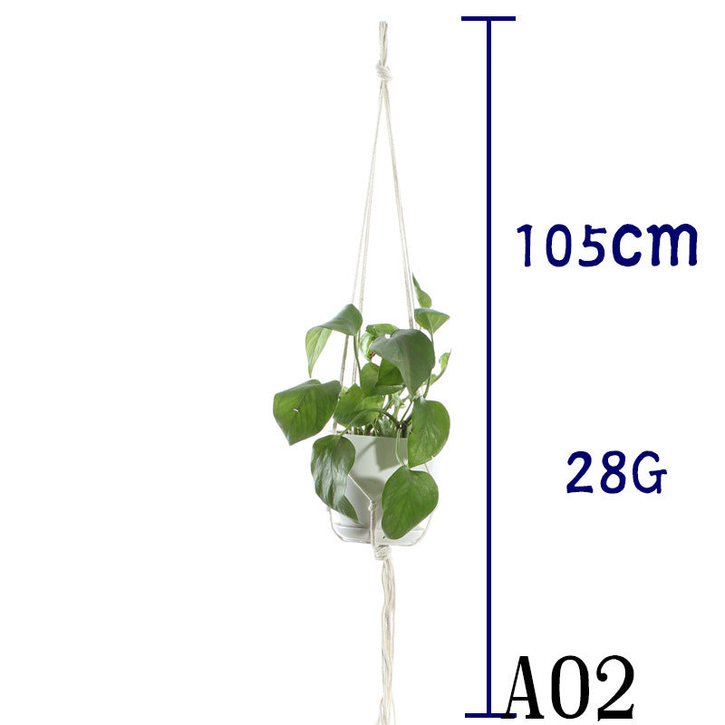 Suspension de Plantes en Coton Beige