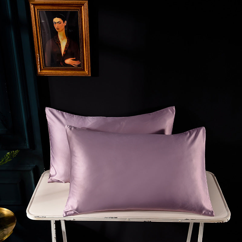 Housse de Coussin en Satin de Soie Polychrome avec Fermeture Éclair