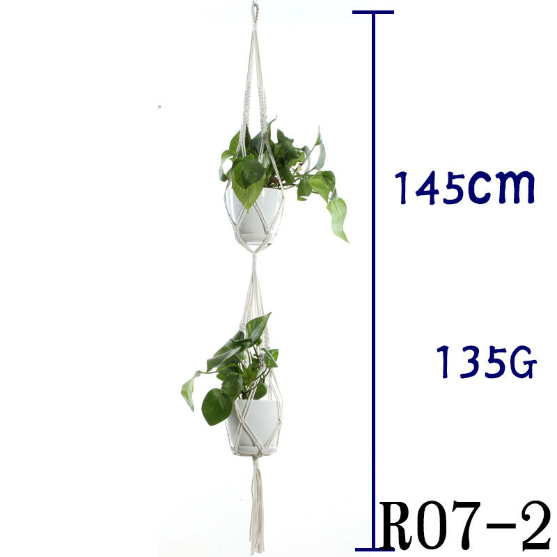 Suspension de Plantes en Coton Beige